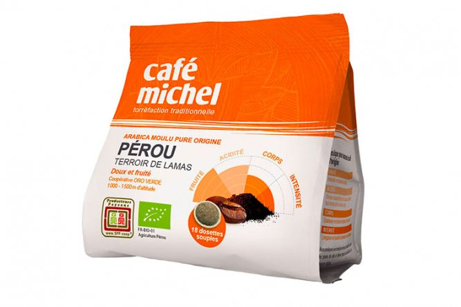 Dosettes Souples Bio Pérou Café Michel 18 dosettes