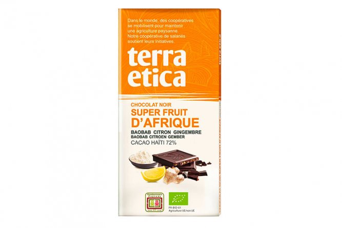 Tablette Chocolat Noir Bio 72% aux Fruits