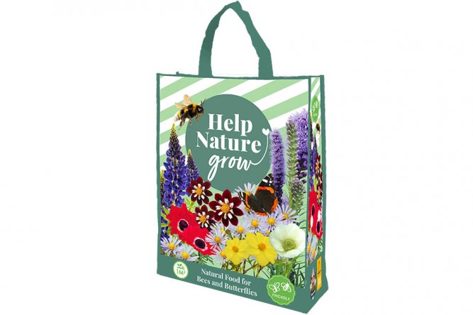 Sac cabas mélange abeilles et papillons