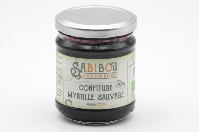 Confiture de myrtilles sauvages