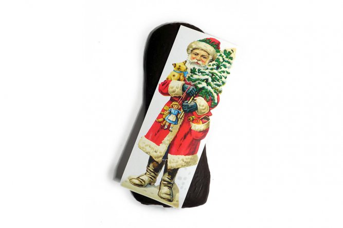Grand Père Noel Pain d&#039;Epices Enrobé de Chocolat
