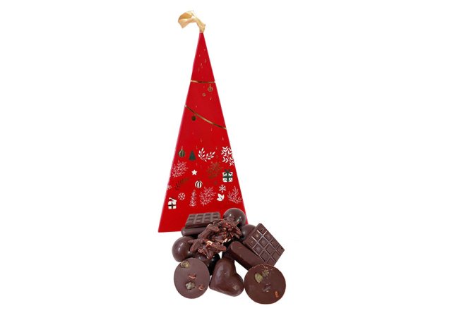 Boite Sapin Assortiment Chocolats Noirs