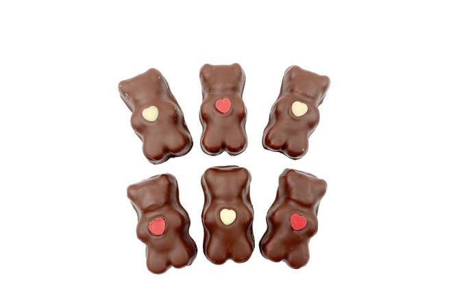 Oursons guimauve lait avec coeur