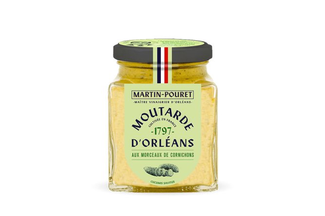 Moutarde d'Orléans aux morceaux de cornichons