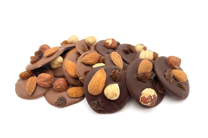 Sachet de mendiants chocolat noir et lait