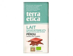 photo tablette chocolat lait pérou terra etica