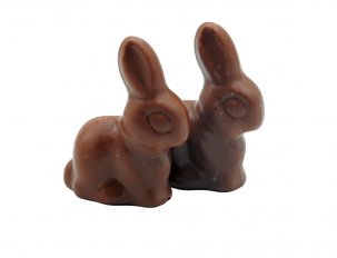 moulage chocolat lait 2 lapins bunny