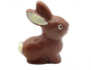 moulage chocolat au lait lapin pompon