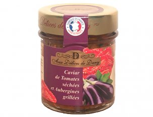 caviar de tomates séchées et aubergines grillées