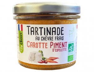 tartinade au chèvre frais carotte piment