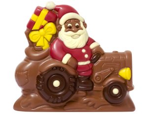 Moulage père noël tracteur chocolat lait